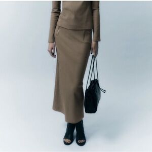 ZARA RIBBED MIDI SKIRT -2424